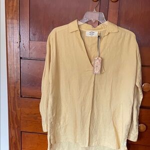 Fat Face yellow Linen Shirt